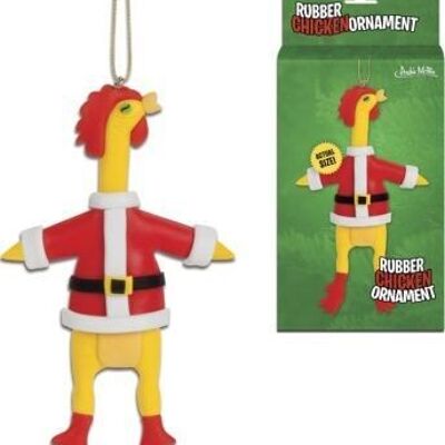 Ornamento: pollo di Babbo Natale
