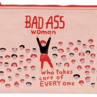 Bad Ass Woman Reißverschlusstasche