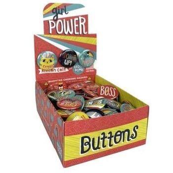 Boîte à boutons Girl Power 2