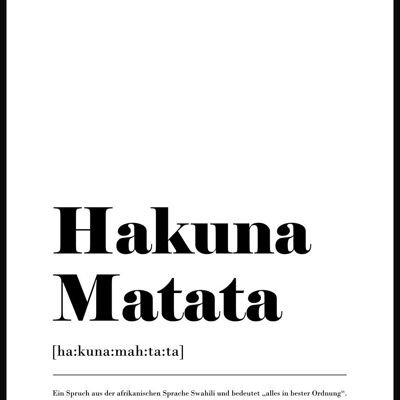 Hakuna Matata Poster - 50 x 70 cm