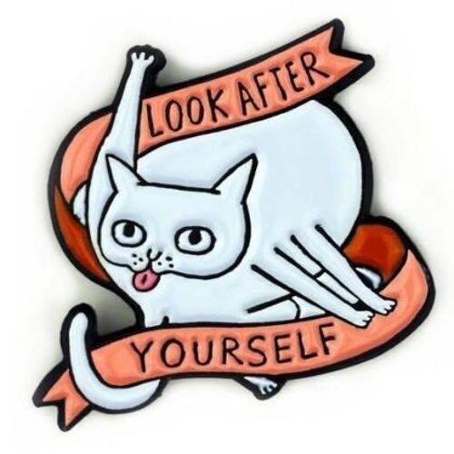 Look After Yourself Enamel Pin Coral