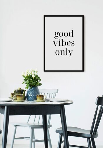 Good vibes only Affiche Typographie - 40 x 50 cm 3