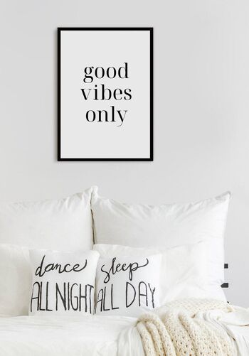 Good vibes only Affiche Typographie - 40 x 50 cm 4
