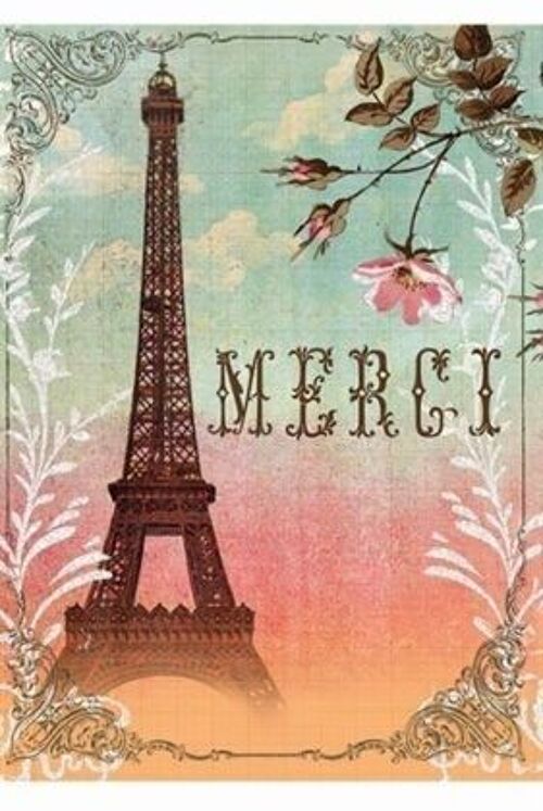 Papaya Card Merci Eiffel