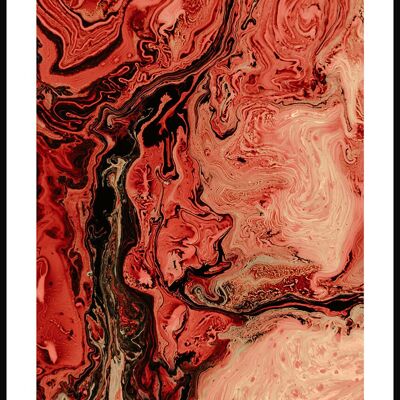 Rote Stein-Textur Poster - 21 x 30 cm