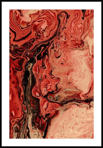 Affiche Texture Pierre Rouge - 30 x 40 cm 1