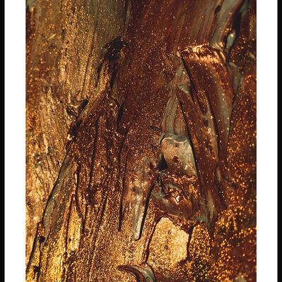 Golden Stone Texture Poster - 21 x 30 cm