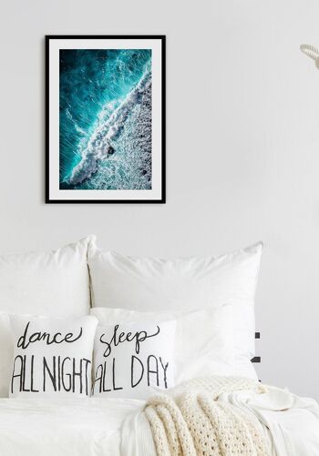 Affiche mer turquoise avec vagues - 30 x 40 cm 3