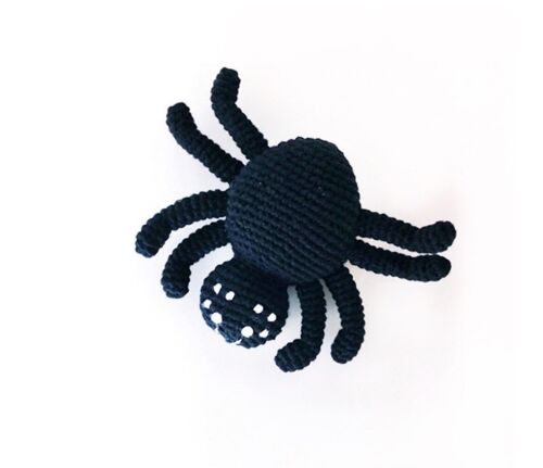 Baby Toy Spider rattle – black