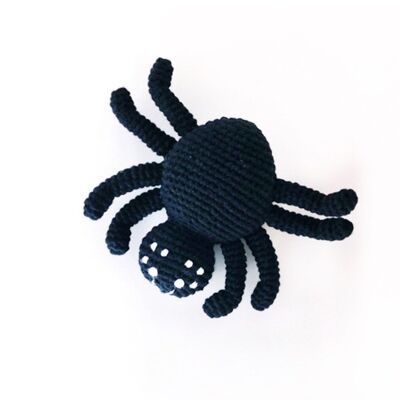 Sonaglio ragno giocattolo per bambini – nero