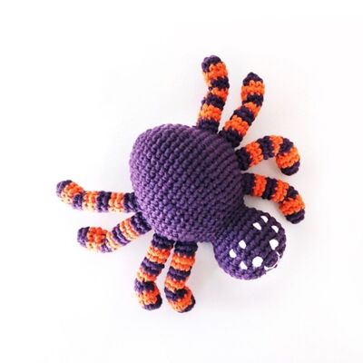 Baby Toy Spider rattle – purple