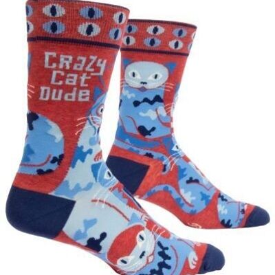 Crazy Cat Dude Men’s Socks