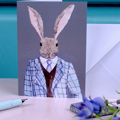 Greeting card A6 rabbit