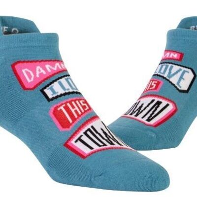 Love This Town Sneaker Calcetines S/M – ¡NUEVO!
