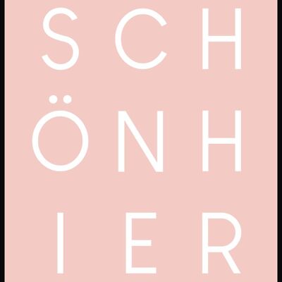 Schön hier Typografie Poster auf dunklem Hintergrund - 40 x 50 cm - Rosè