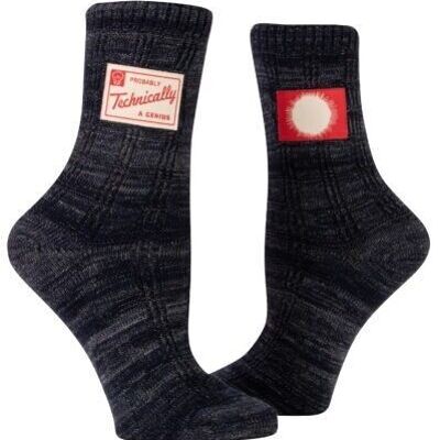 Probably A Genius Tag Socks S/M – NEW!