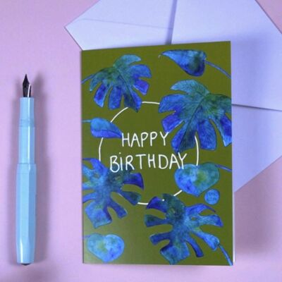 Biglietto di auguri A6 Monstera