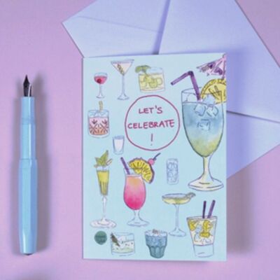 Greeting card A6 Let's celebrate