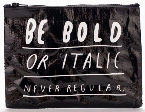 Italic or Bold Zipper Pouch