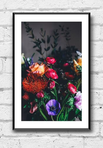 Affiche de photographie de fleurs de bouquet coloré - 30 x 40 cm 2