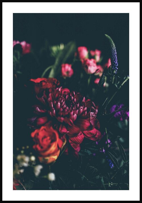 Florales Poster mit Blumenstrauß-Fotografie - 50 x 70 cm