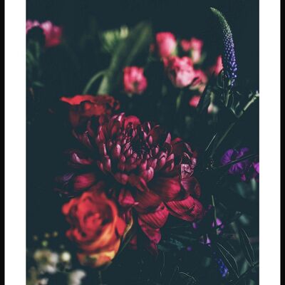 Florales Poster mit Blumenstrauß-Fotografie - 50 x 70 cm