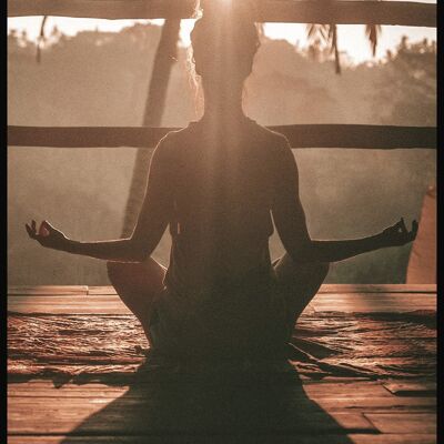 Poster Photographie Femme en Pose de Yoga - 30 x 40 cm