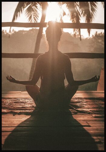 Poster Photographie Femme en Pose de Yoga - 40 x 50 cm 1