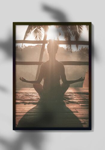 Poster Photographie Femme en Pose de Yoga - 40 x 50 cm 3