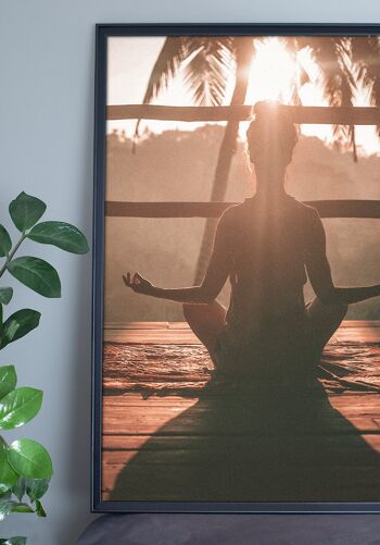 Poster Photographie Femme en Pose de Yoga - 40 x 50 cm 4