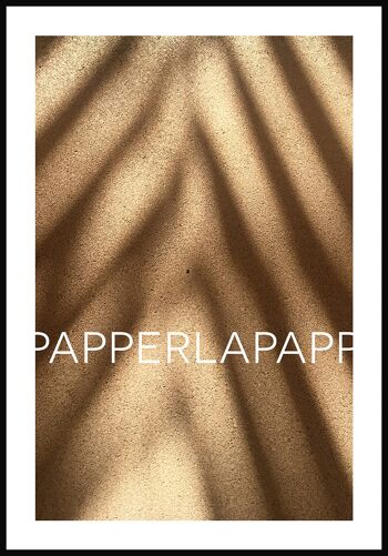Affiche de sable avec lettrage Papperlapapp - 21 x 30 cm 1