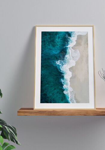 Affiche mer et plage de sable blanc - 21 x 30 cm 4