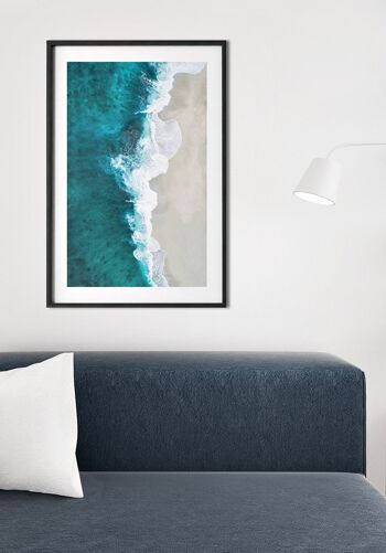 Affiche mer et plage de sable blanc - 21 x 30 cm 5