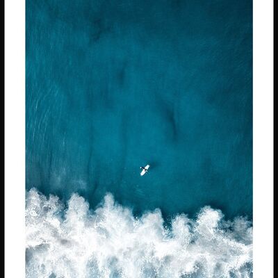 Affiche avec mer et vagues - 50 x 100 cm