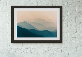 Affiche montagnes avec silhouettes - 40 x 30 cm 4