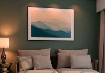 Affiche montagnes avec silhouettes - 50 x 40 cm 3