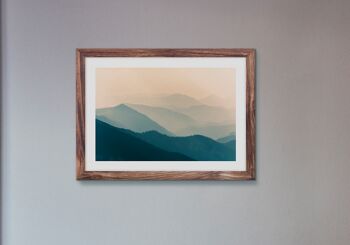 Affiche montagnes avec silhouettes - 50 x 40 cm 5