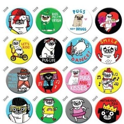 Pug Life Box of Badges