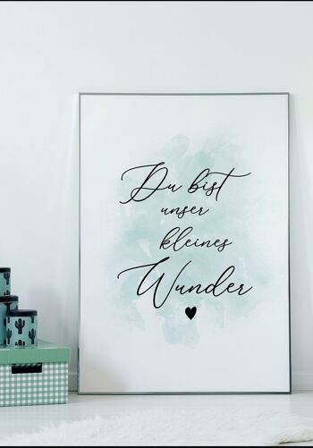 You are our little miracle typographie affiche enfant - 21 x 30 cm 4