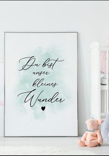 You are our little miracle typographie affiche enfant - 21 x 30 cm 5