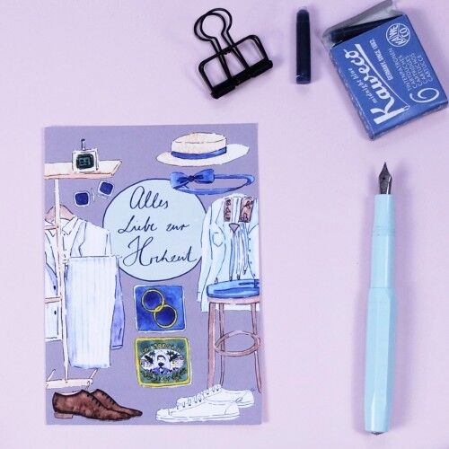 Biglietto di auguri A6 matrimonio uomo