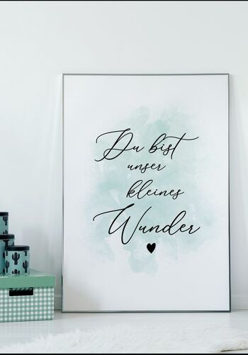 You are our little miracle typographie affiche enfant - 40 x 50 cm 4