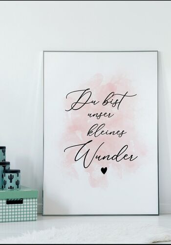 You are our little miracle typographie affiche enfant - 50 x 70 cm 4