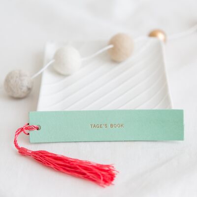 Mint Leather Bookmark