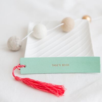 Mint Leather Bookmark