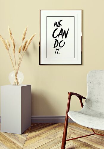 We can do it Poster Typographie Police Noire - 30 x 40 cm 3