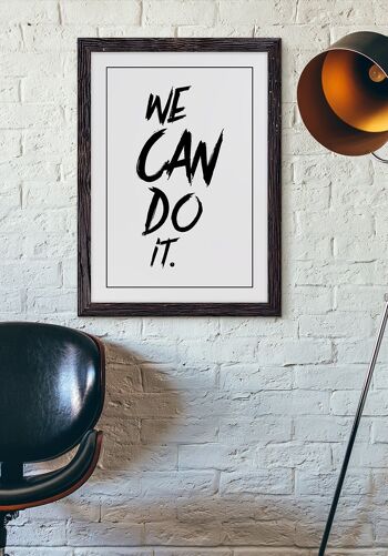 We can do it Poster Typographie Police Noire - 30 x 40 cm 4
