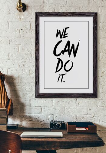 We can do it Poster Typographie Police Noire - 30 x 40 cm 6