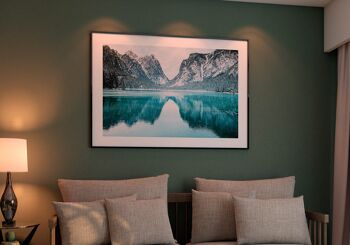Affiche montagnes avec lac au premier plan - 70 x 50 cm 2