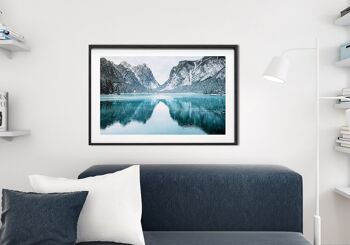 Affiche montagnes avec lac au premier plan - 70 x 50 cm 3